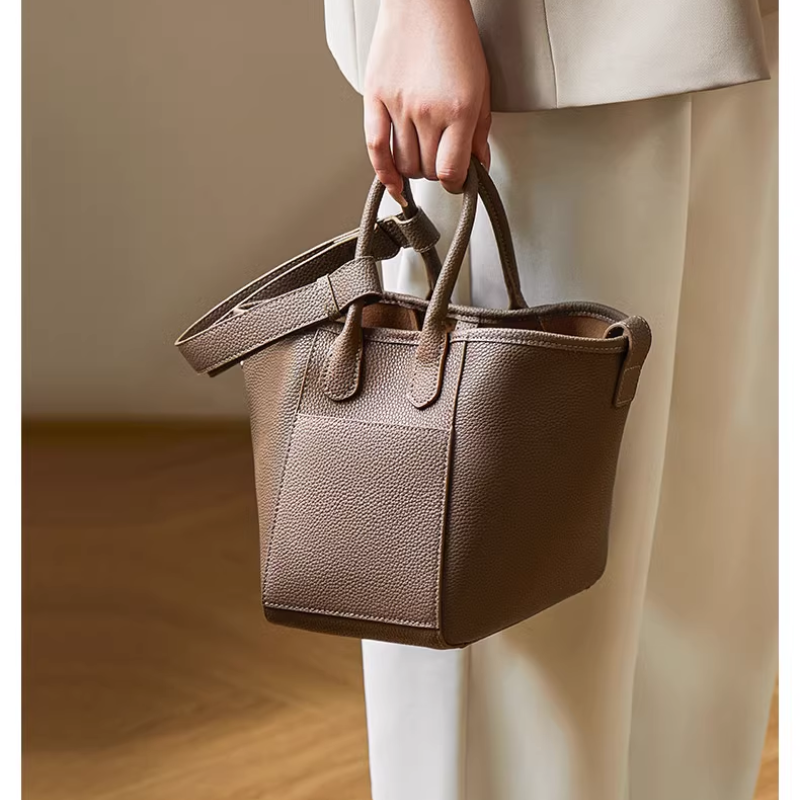 RHETT Leather Bucket Bag