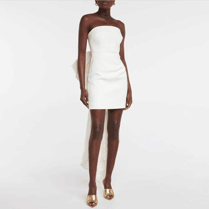 ROMCA Bow Off-Shoulder Evening Dress Gown