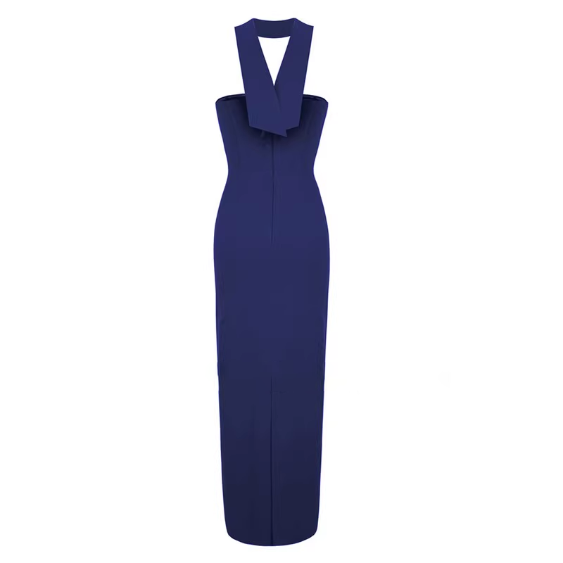 RUBEC Cut Out Evening Dress Gown
