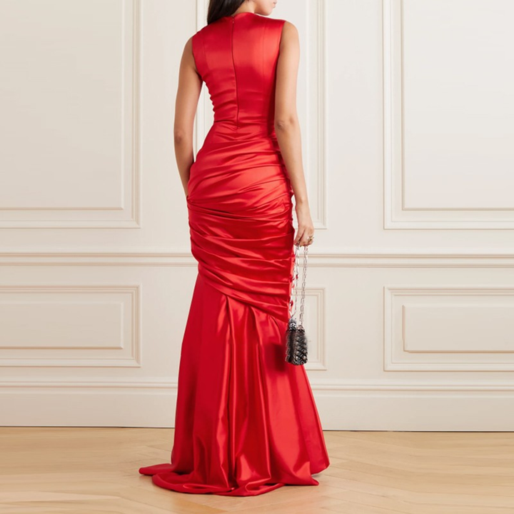 TERIV Ruffled Hem Evening Dress Gown