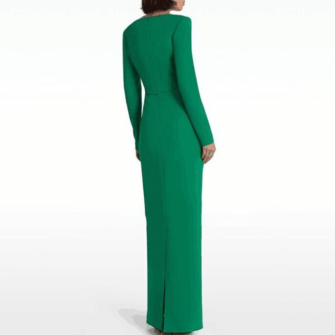 VAKRI Long Sleeves Maxi Evening Dress Gown
