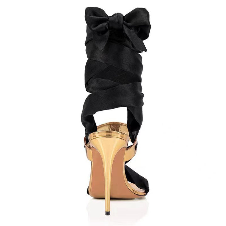 VALAK Lace Up High Heel Sandals