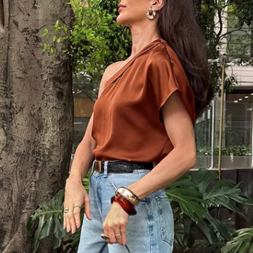 VUJAR One-Shoulder T-Shirt