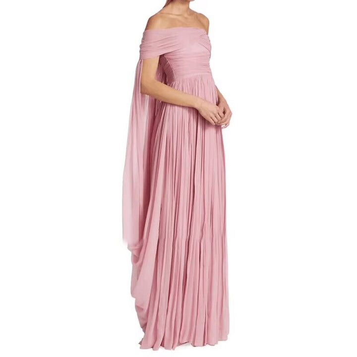 ZARIC Off-Shoulder Slip Evening Dress Gown