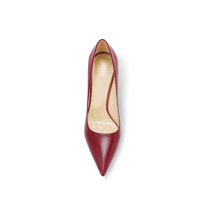 BUCRI Leather Mid Heel Pumps