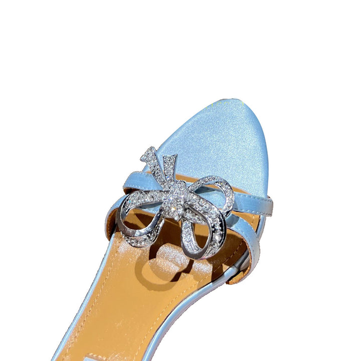 CETUA Diamante Bow High Heel Sandals