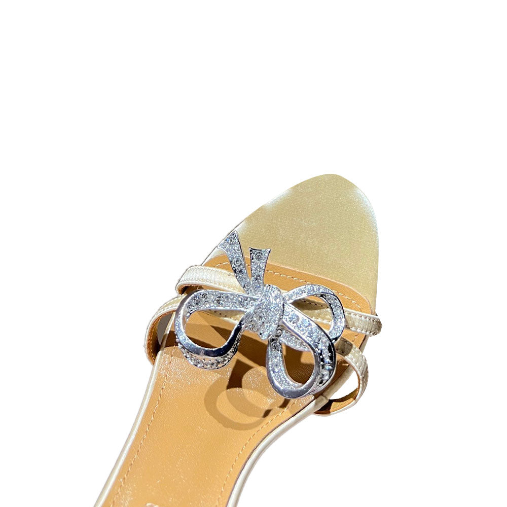 CETUA Diamante Bow High Heel Sandals