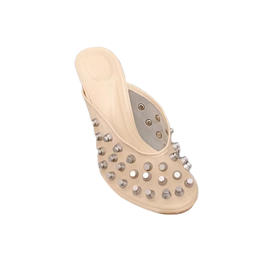 CUEDA Studded Mules Sandals