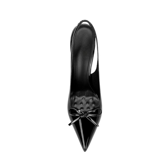DEMCU Bow Slingback Mid Heel Sandals - 8cm
