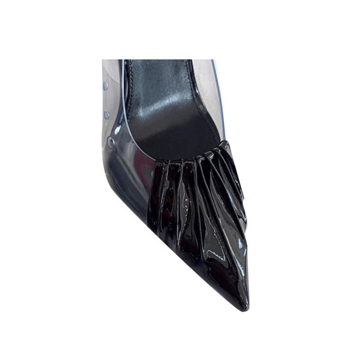 FUKEI PVC Mid Heel Pumps - 7.5cm