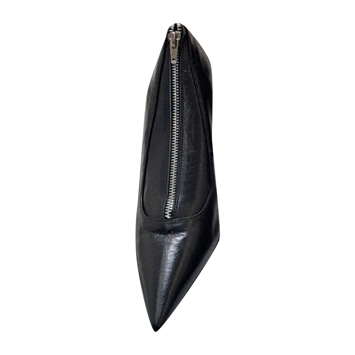 GAHEL Zip Stiletto High Heel Pumps