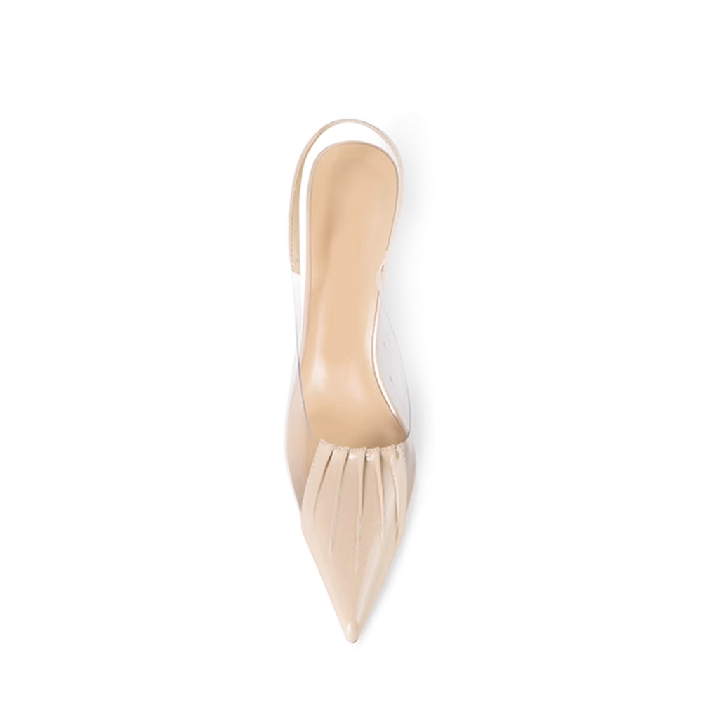 HAZEI PVC Mid Heel Sandals - 6cm