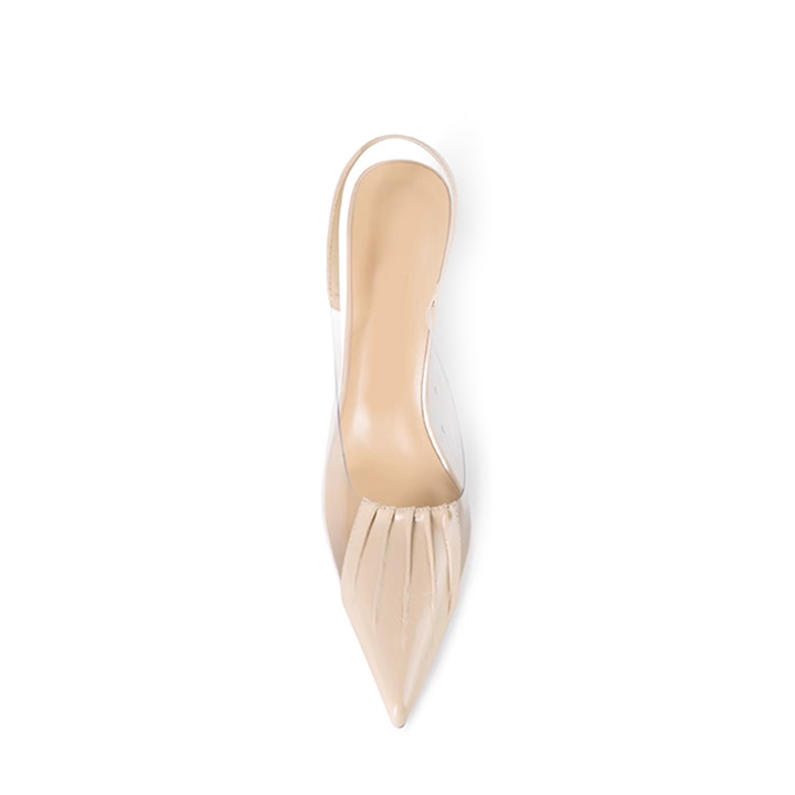 HAZEI PVC Mid Heel Sandals - 8cm