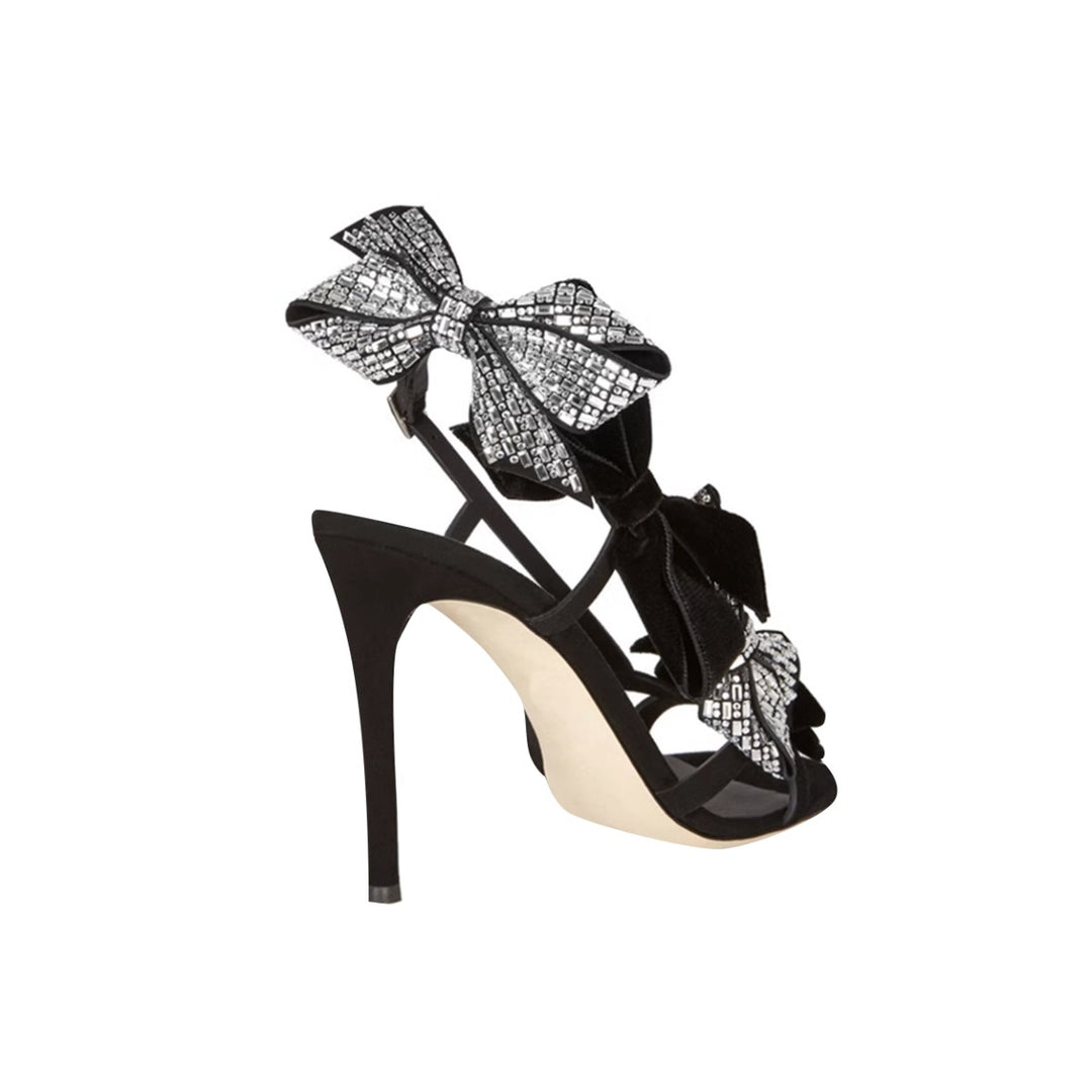 HEIGA Diamante Bow High Heel Sandals - 10cm