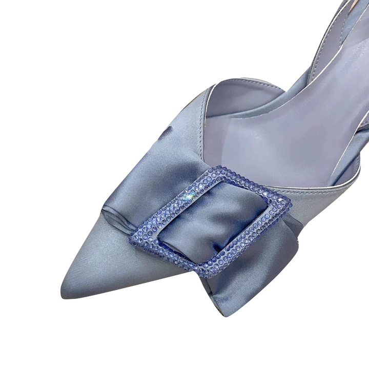 JONAH Diamante Buckled Mid Heel Sandals