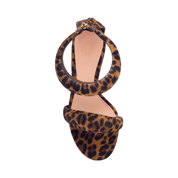KAFIN Printed Ankle Strap Stiletto High Heel Sandals - 9.5cm