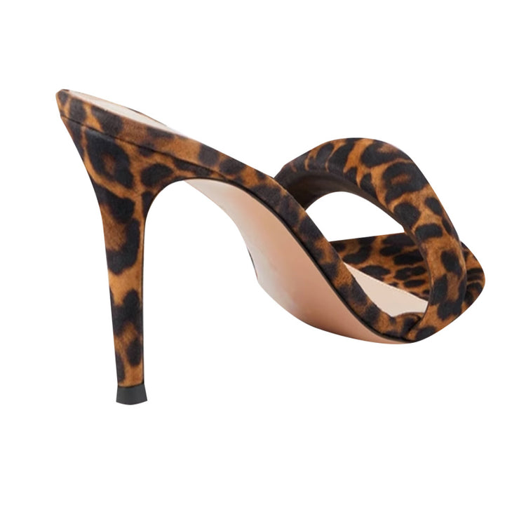 KAFIN Printed Stiletto High Heel Mules Sandals - 9.5 cm