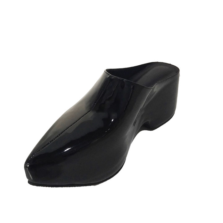 KEHUI Patent Leather Platform Mules Sandals
