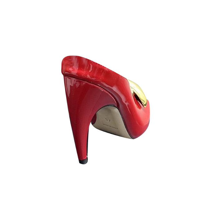 RIUCE Metal Embellished Peep Toe Mules Sandals