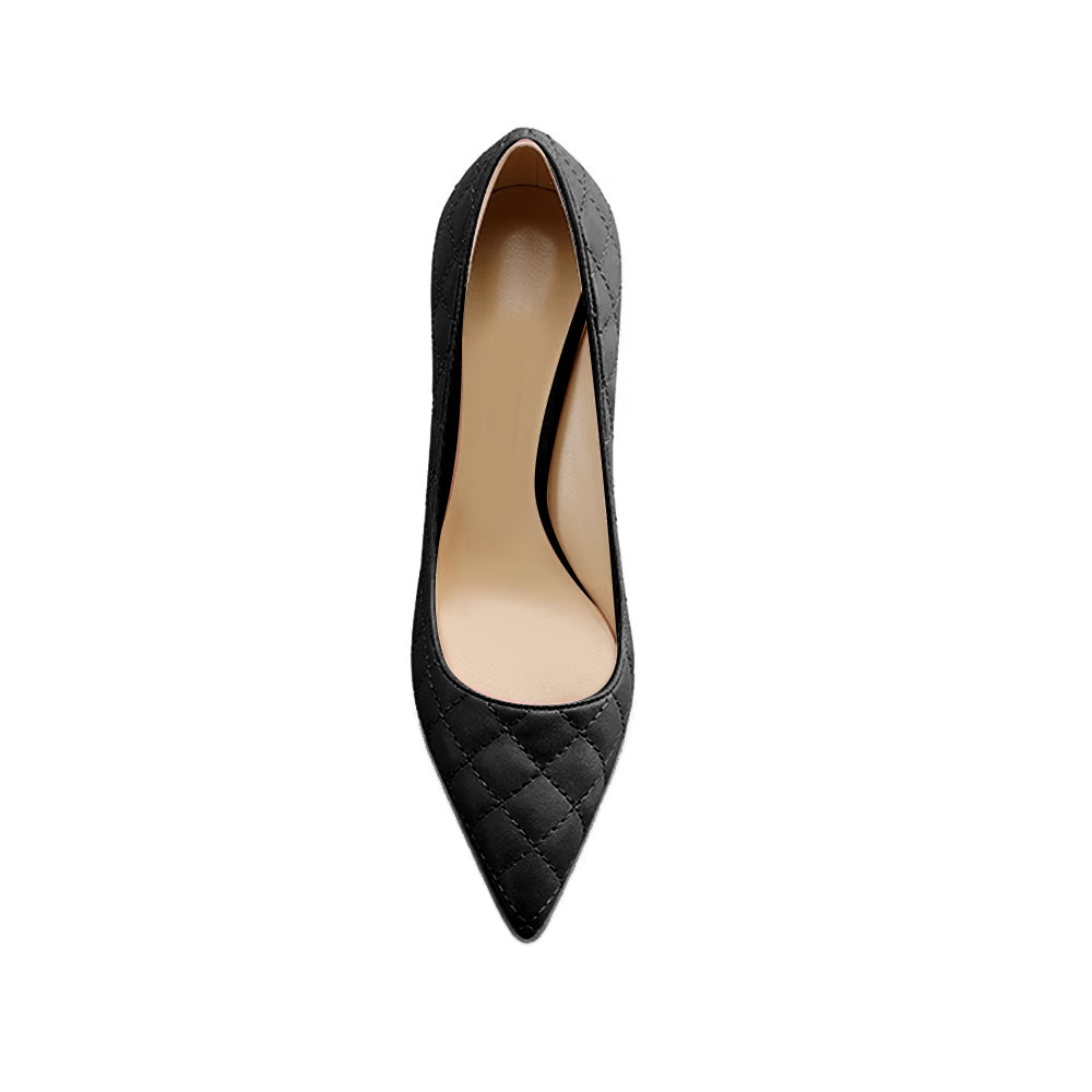 KIAZA Quilted High Heel Pumps - 10cm