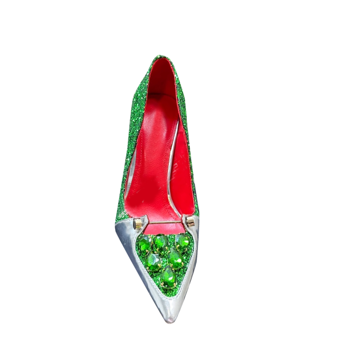 LACRU Diamante Glitter High Heel Pumps