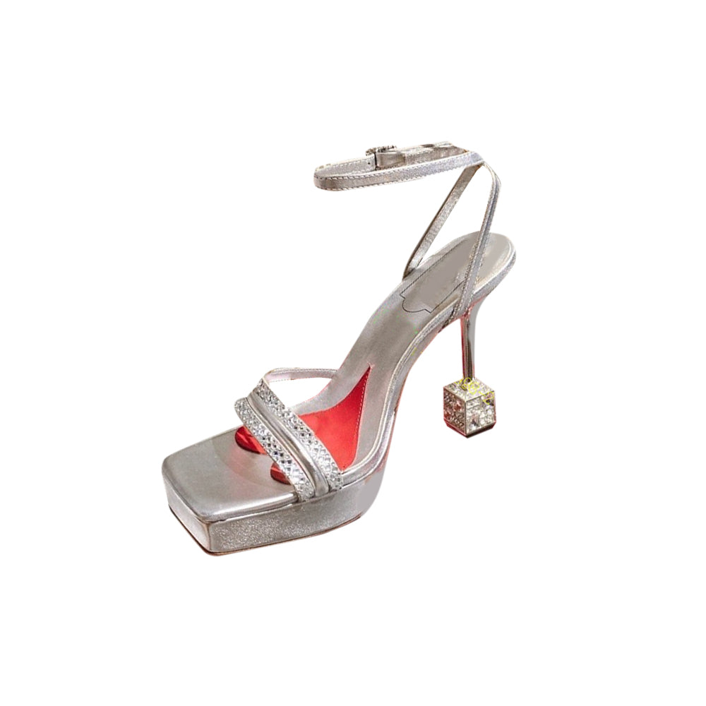 LENRO Diamante High Heel Platform Sandals
