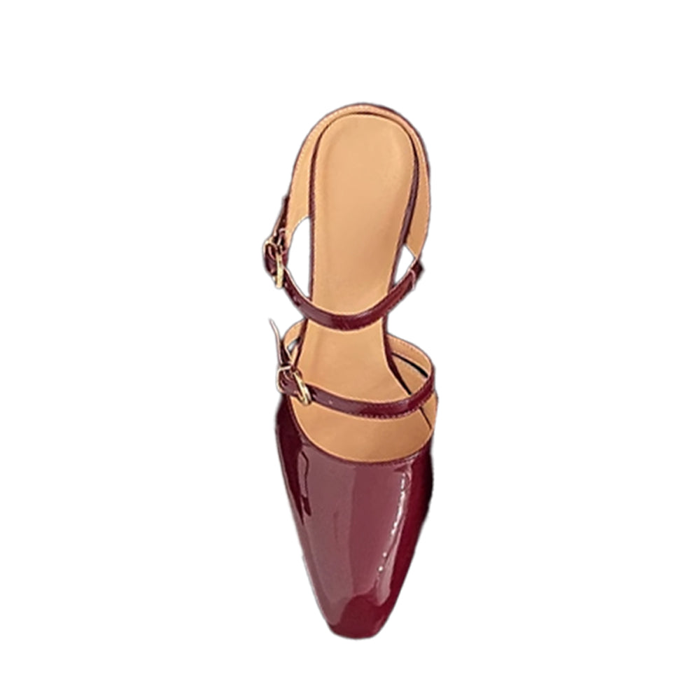 LEVUT Wedged Heel Mules Sandals