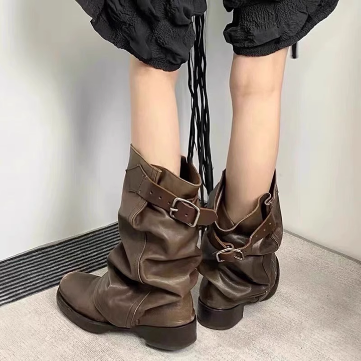 LUROS Buckled Ankle Boots