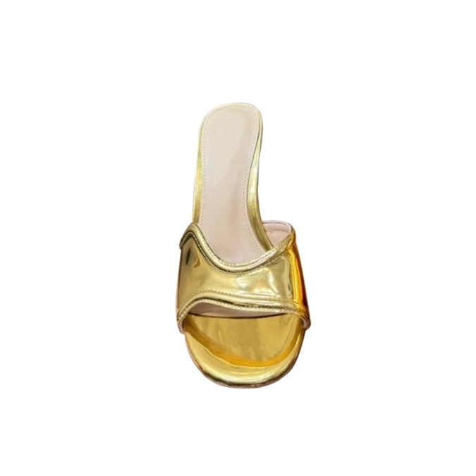 MAVRU Patent Leather Mules Sandals