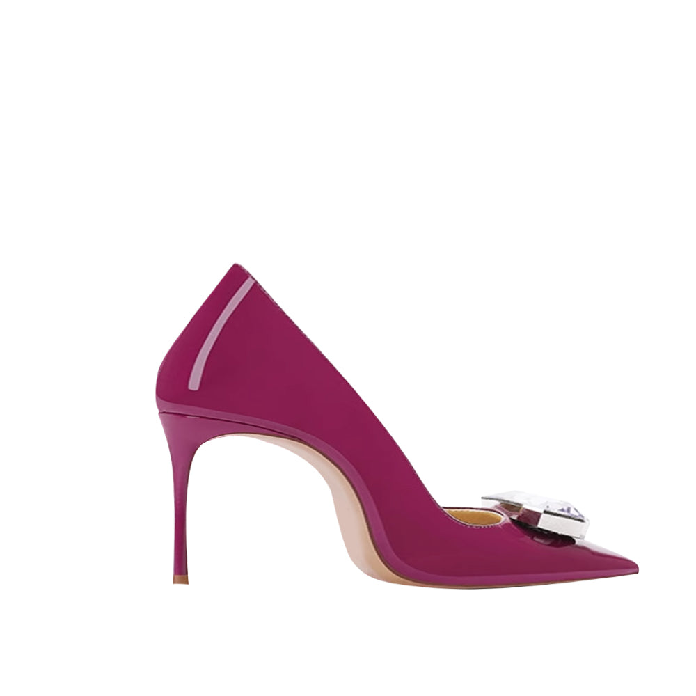 MEKOR Diamante Mid Heel Pumps - 6cm
