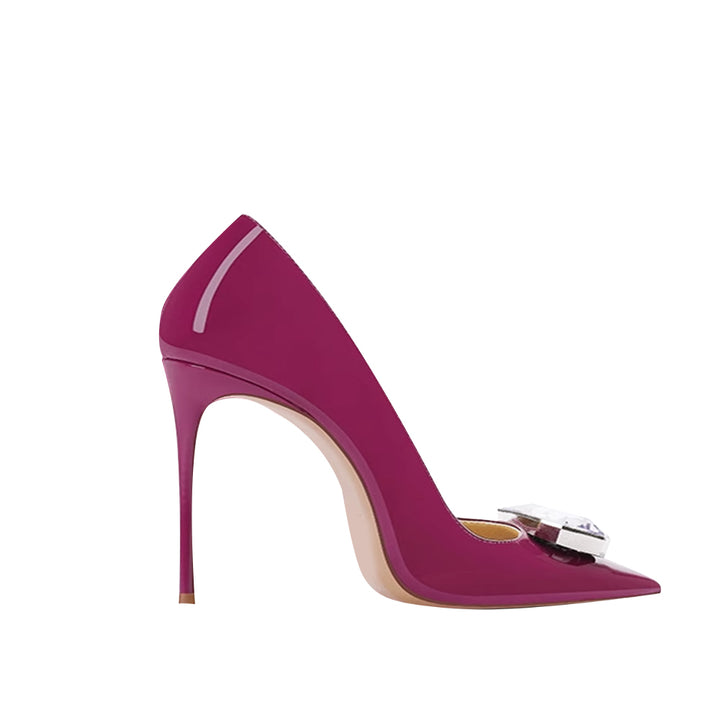 MEKOR Diamante Mid Heel Pumps - 8cm