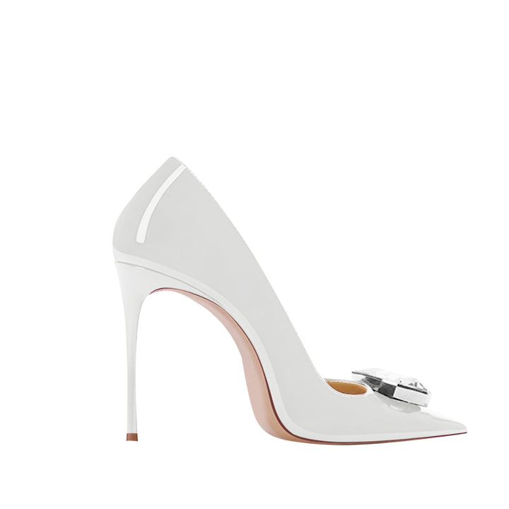 MEKOR Diamante Mid Heel Pumps - 8cm