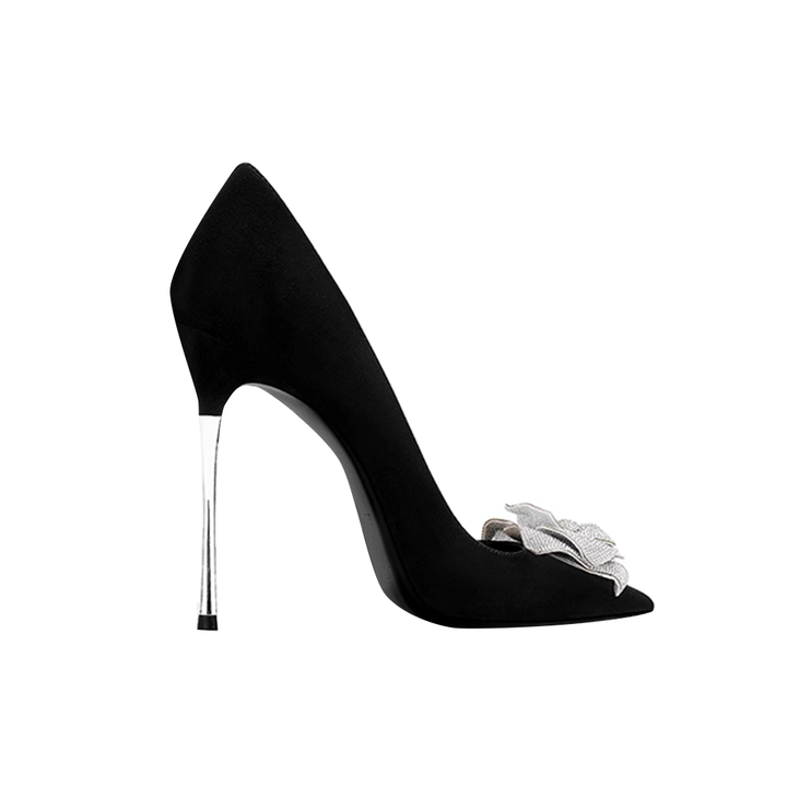MELLA Diamante Flower High Heel Pumps - 10cm