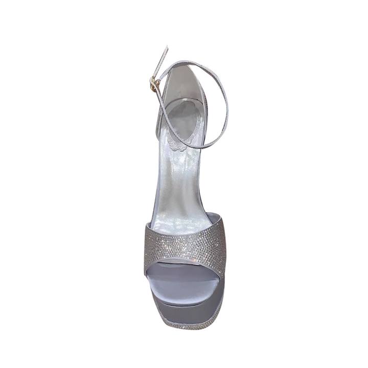 MEREL Diamante High Heel Platform Sandals