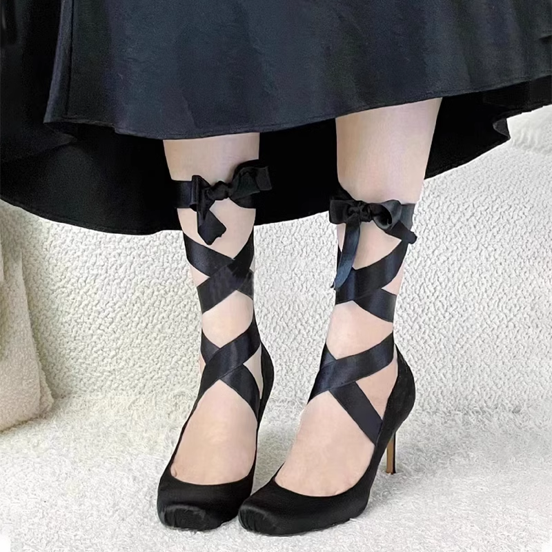 MESRA Wrap Mid Heel Pumps