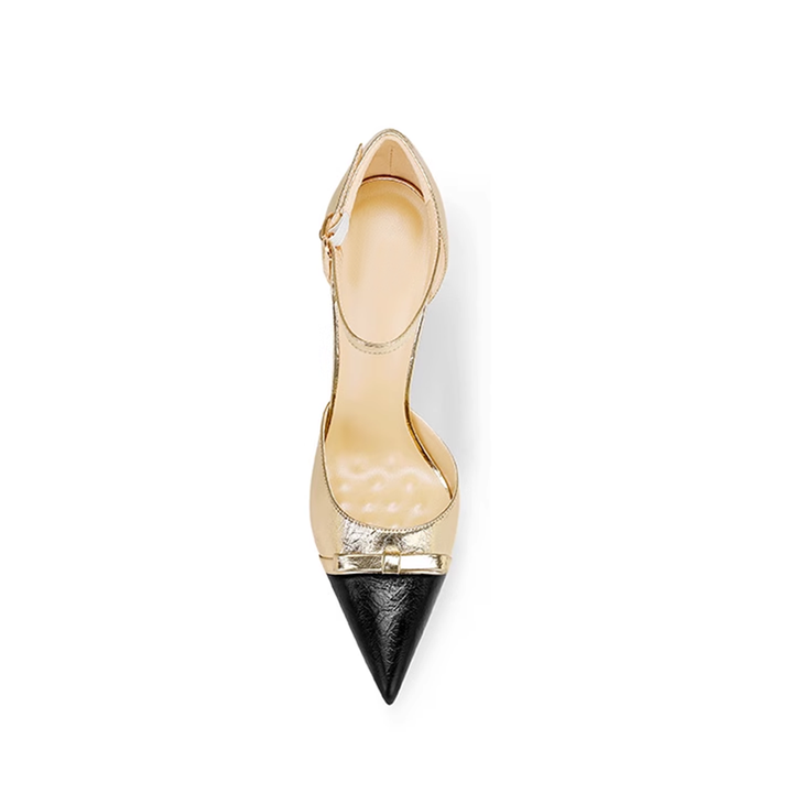 METTI Bi-Color Ankle Strap High Heel Sandals - 10cm