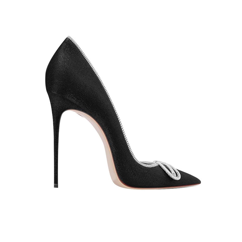 MOIGA Diamante Bow High Heel Pumps - 10cm