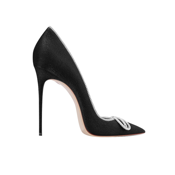 MOIGA Diamante Bow High Heel Pumps - 10cm