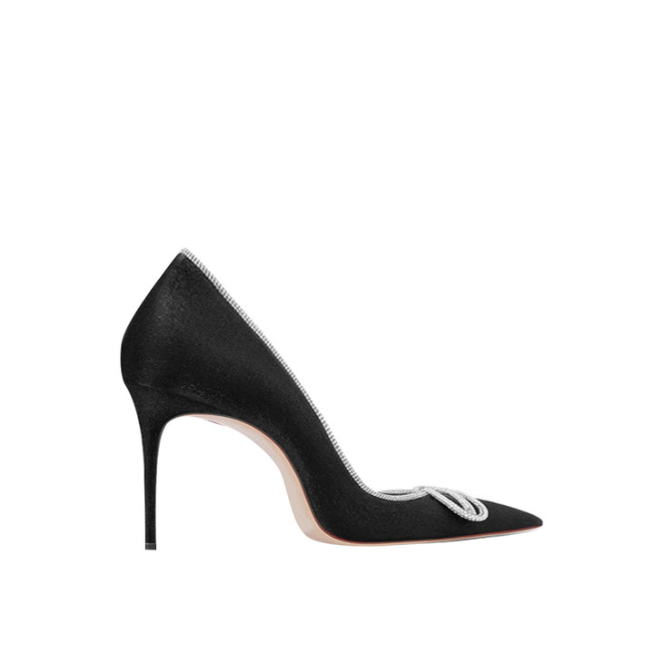 MOIGA Diamante Bow Mid Heel Pumps - 6cm