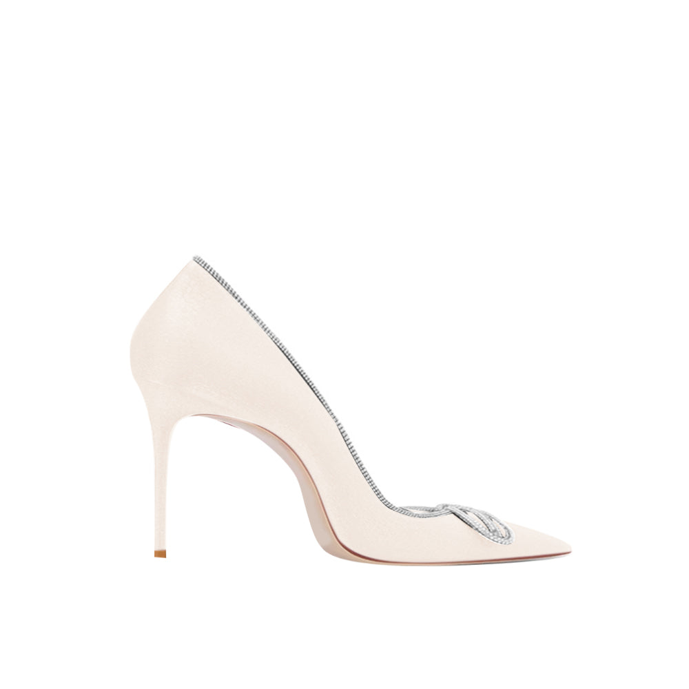MOIGA Diamante Bow Mid Heel Pumps - 6cm