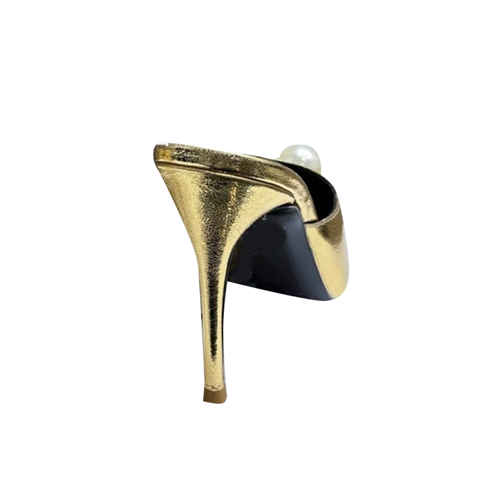 NANVA Pearl Embellished Mules Sandals