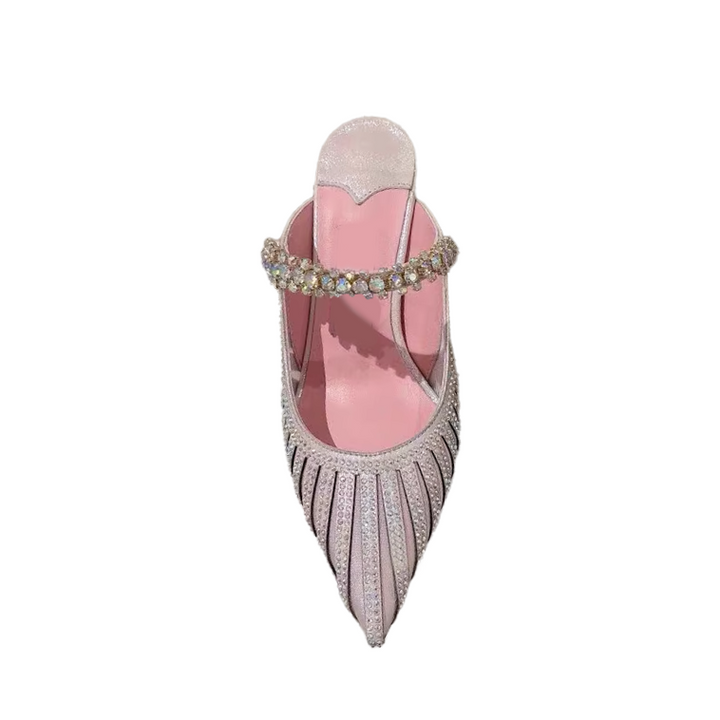 NEULE Diamante Mules Sandals - 8cm
