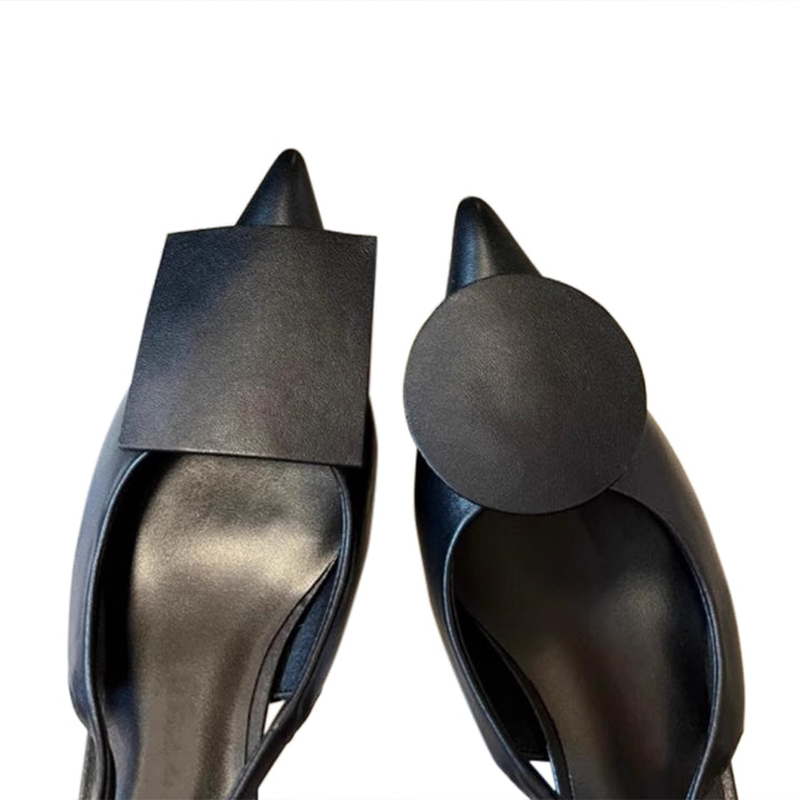 NOSKI Asymmetric Kitten Heel Sandals