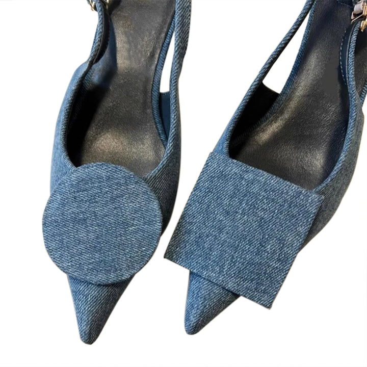 NOSKI Asymmetric Kitten Heel Sandals