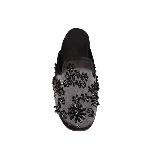 NUIDO Beaded Slippers Slides