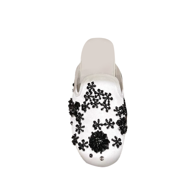 NUIDO Beaded Slippers Slides