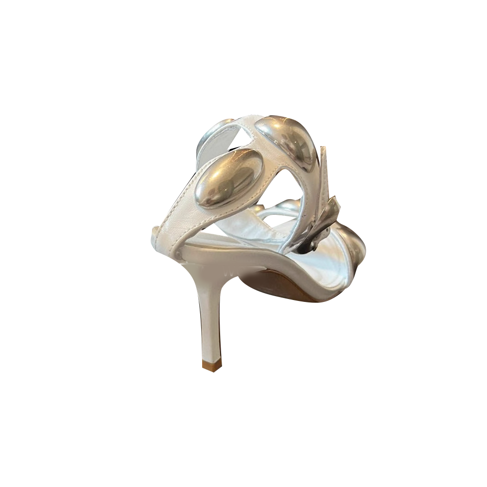 PETRU Metal Embellished Mid Heel Sandals