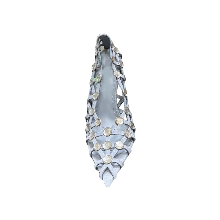 POIDE Diamante Cut Out High Heel Pumps