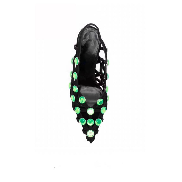 POIDE Diamante Cut Out High Heel Sandals