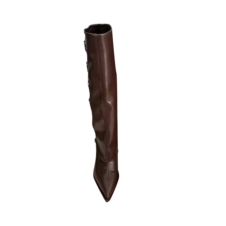 RAHEL Buckled Knee High Boots